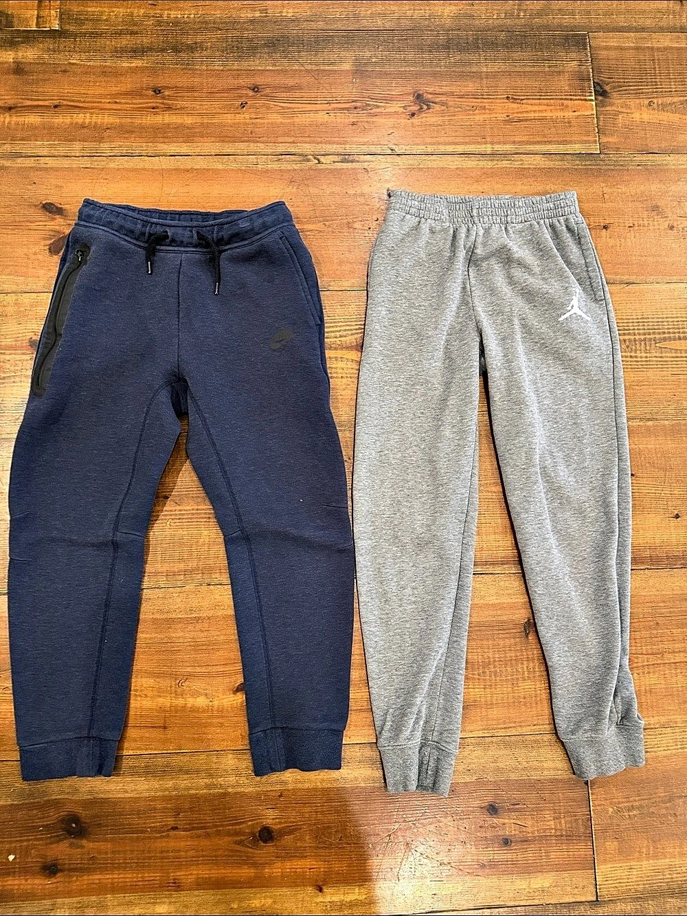 Nike Jordan Boys Large Jogger Pants Set Gray & Blue